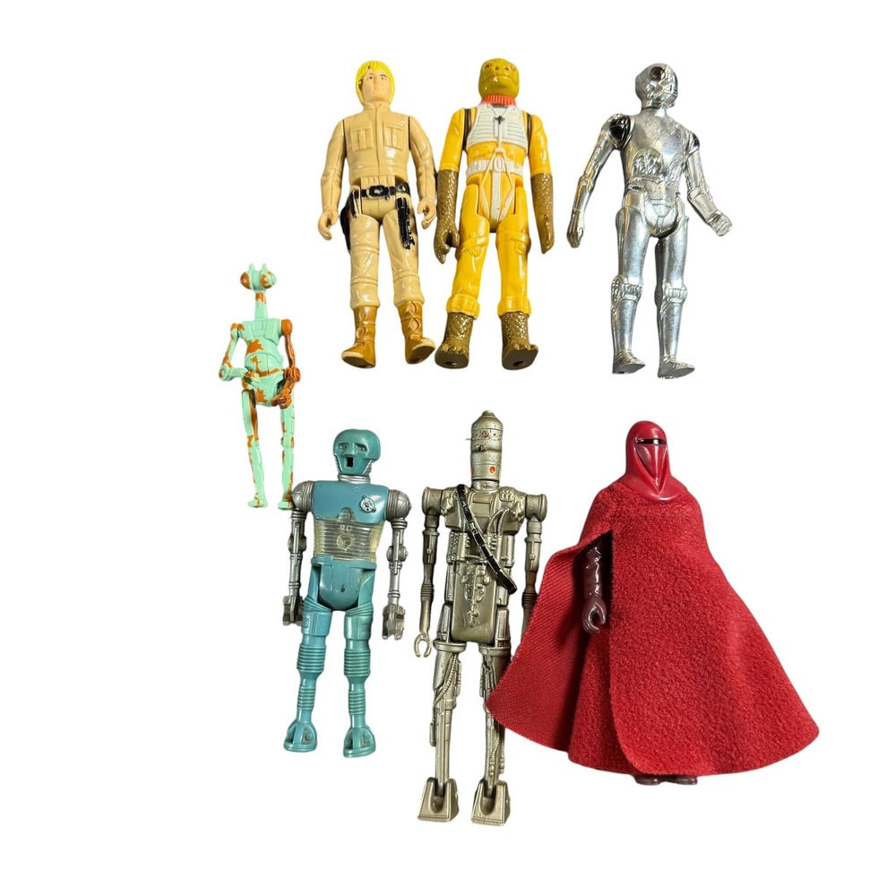 Vintage Kenner Star Wars Action Figure Lot Luke Bespin Bossk IG-88 Royal Guard